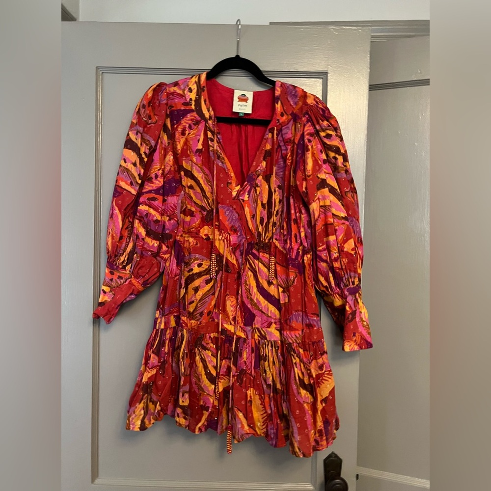 FARM Rio Colorful Feather Print Mini Dress - Picture 7 of 12